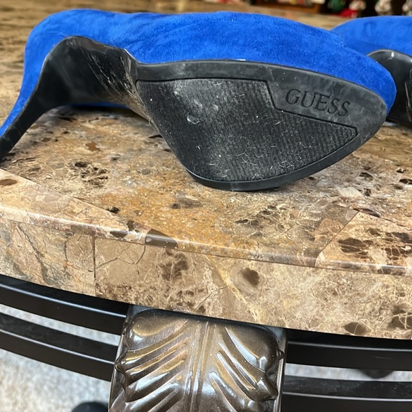 Guess Royal blue platform heels worn 3 times - Picture 2 of 9